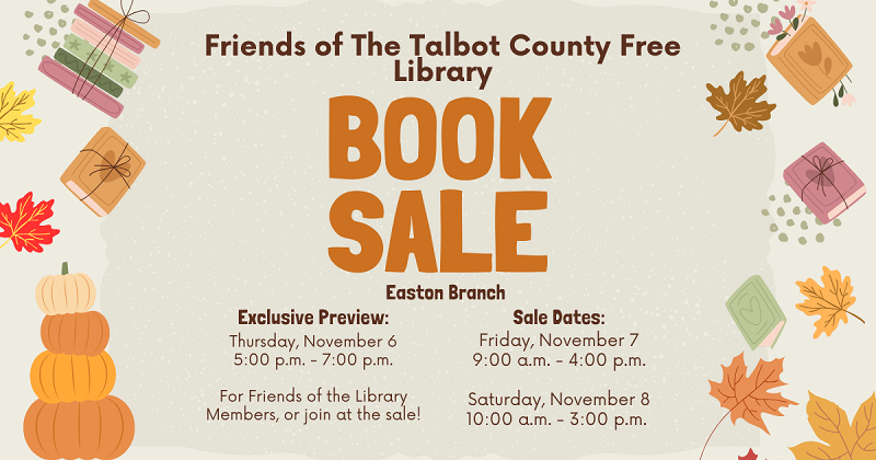 Friends Book Sale. November 7.