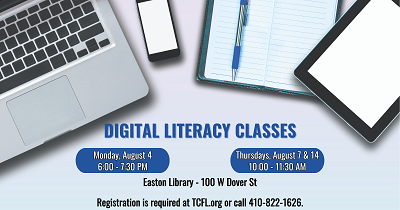 July Digital Literacy Classes