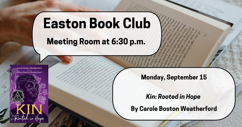 Easton Book Club. September 15.