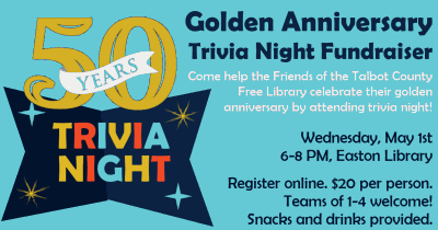 Trivia Night Fundraiser. Wednesday, May 1.