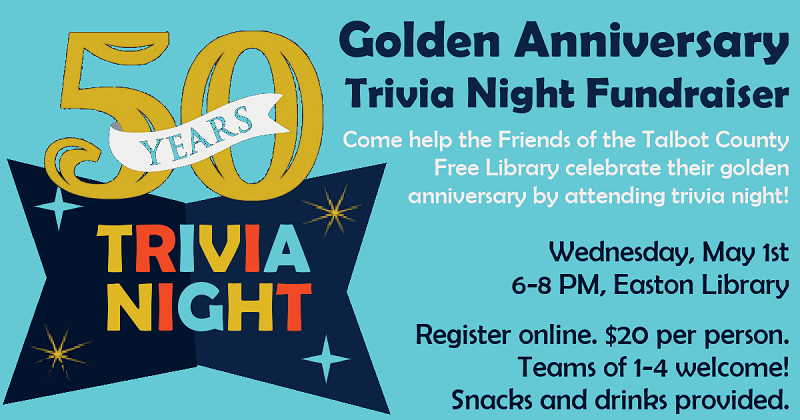 Trivia Night Fundraiser. Wednesday, May 1