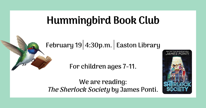Hummingbird Book Club. February 19.