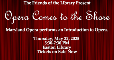 Friends of the Library Present: Intoduction to Opera. Thursday, May 22.
