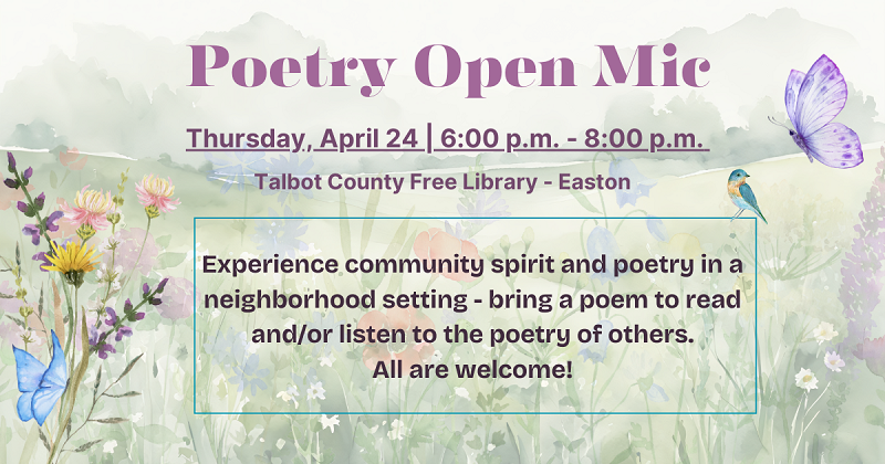 Poetry Open Mic. April 24.