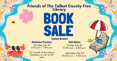Friends Book Sale. July 25.